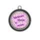 Pendentif Cabochon Argent - meilleure mamie du monde