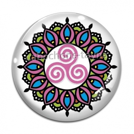 Cabochon Verre - mandala