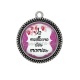 Pendentif Cabochon Argent - la meilleure des mamies