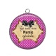 Pendentif Cabochon Argent - je suis une mamie géniale
