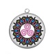Pendentif Cabochon Argent - mandala