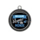 Pendentif Cabochon Argent - meilleur mamie du monde