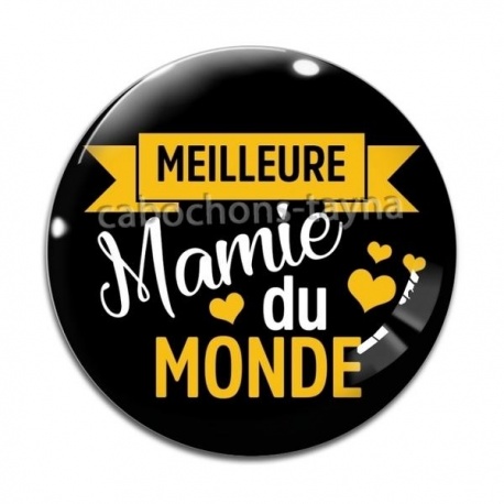 Cabochon Verre - meilleur mamie du monde