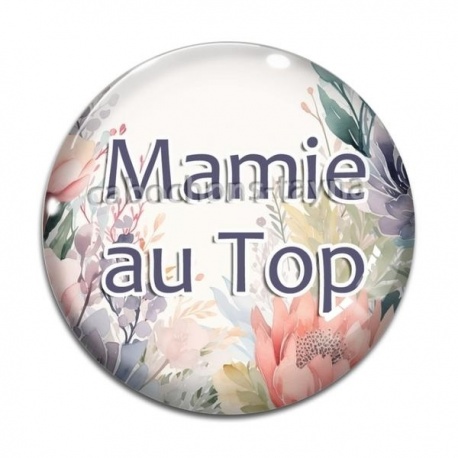 Cabochon Verre - mamie au top