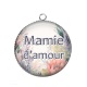 Pendentif Cabochon Argent - mamie d'amour