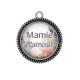 Pendentif Cabochon Argent - mamie d'amour