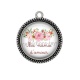 Pendentif Cabochon Argent - ma mamie d'amour