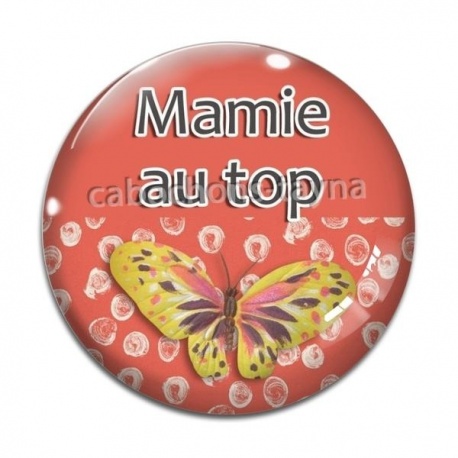 Cabochon Verre - mamie au top