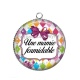 Pendentif Cabochon Argent - une mamie formidable