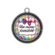 Pendentif Cabochon Argent - une mamie formidable