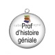 Pendentif Cabochon Argent - prof d'histoire géniale