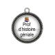 Pendentif Cabochon Argent - prof d'histoire géniale