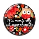 Cabochon Résine - ma mamie elle est super chouette