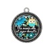 Pendentif Cabochon Argent - ma mamie elle est super chouette