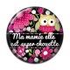 Cabochon Résine - ma mamie elle est super chouette
