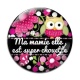 Cabochon Verre - ma mamie elle est super chouette