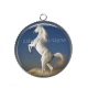 Pendentif Cabochon Argent - cheval