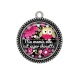Pendentif Cabochon Argent - ma mamie elle est super chouette