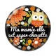 Cabochon Résine - ma mamie elle est super chouette