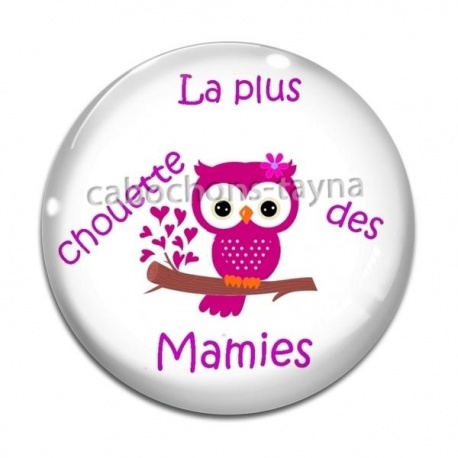 Cabochon Verre - la plus chouette des mamie