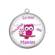 Pendentif Cabochon Argent - la plus chouette des mamie