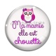 Cabochon Verre - ma mamie elle est chouette