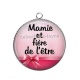 Pendentif Cabochon Argent - mamie et fière de l'être