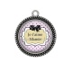 Pendentif Cabochon Argent - je t'aime mamie