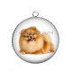 Pendentif Cabochon Argent - chien