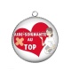 Pendentif Cabochon Argent - aide soignante au top