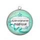 Pendentif Cabochon Argent - aide soignante magique