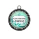 Pendentif Cabochon Argent - aide soignante magique