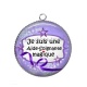 Pendentif Cabochon Argent - je suis une aide soignante magique