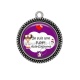 Pendentif Cabochon Argent - je suis une super aide soignante