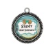 Pendentif Cabochon Argent - super aide soignante