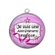 Pendentif Cabochon Argent - je suis une aide soignante magique