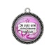Pendentif Cabochon Argent - je suis une aide soignante magique