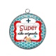 Pendentif Cabochon Argent - super aide soignante