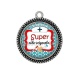 Pendentif Cabochon Argent - super aide soignante
