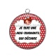 Pendentif Cabochon Argent - je suis une aide soignante qui déchire