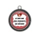 Pendentif Cabochon Argent - je suis une aide soignante qui déchire