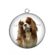 Pendentif Cabochon Argent - chien
