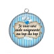 Pendentif Cabochon Argent - je suis une aide soignante au top du top