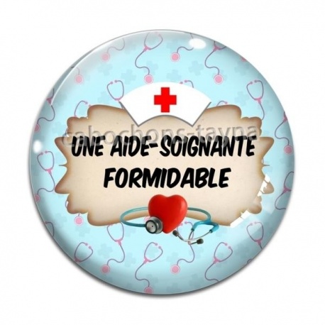 Cabochon Verre - une aide soignante formidable