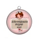 Pendentif Cabochon Argent - une aide soignante super cool