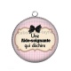 Pendentif Cabochon Argent - une aide soignante qui déchire