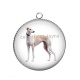 Pendentif Cabochon Argent - chien