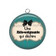 Pendentif Cabochon Argent - une aide soignante qui déchire