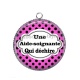 Pendentif Cabochon Argent - une aide soignante qui déchire
