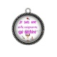 Pendentif Cabochon Argent - je suis une aide soignante qui déchire